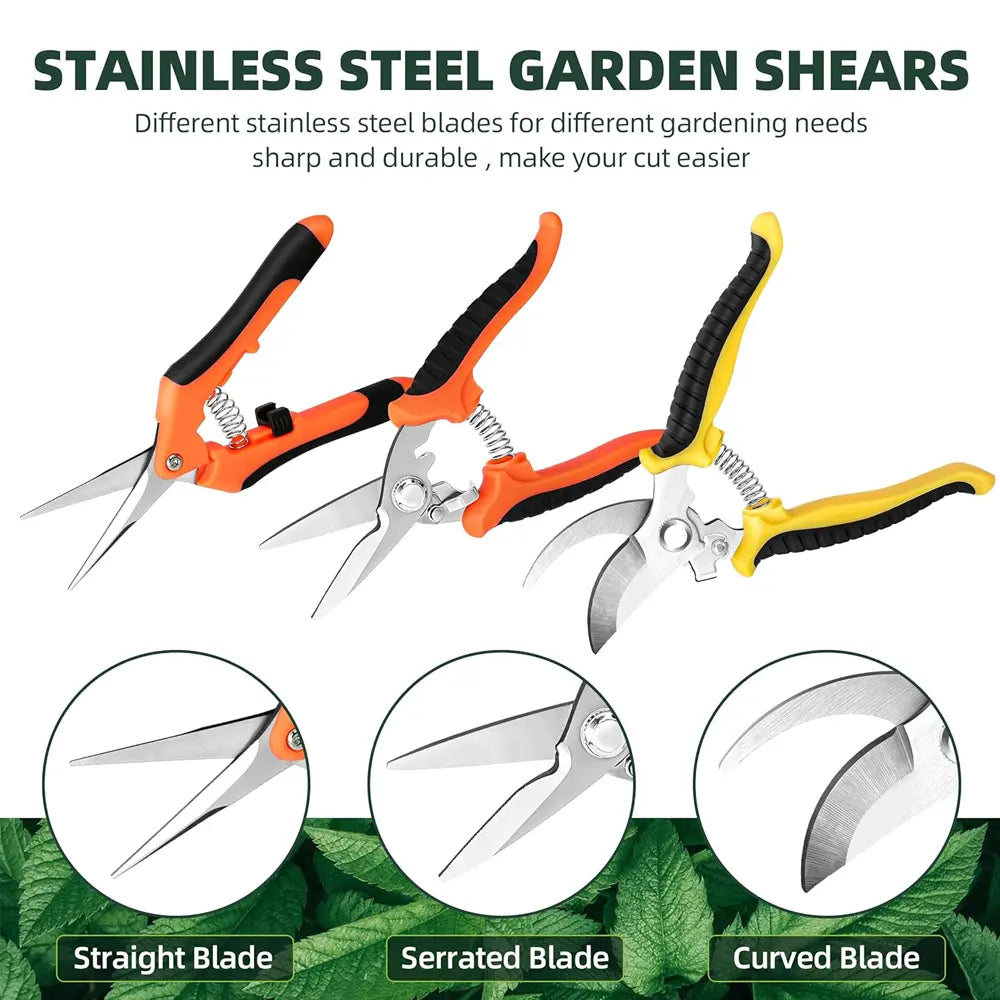 garden shears vs scissors 3 Pack Garden Scissors, Pruning Shears
