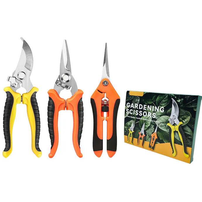 3 Pack Garden Scissors, Pruning Shears